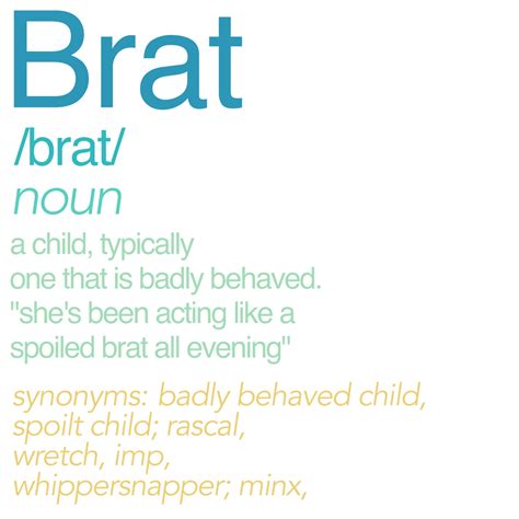 brat meaning for adults|is brat a swear word.